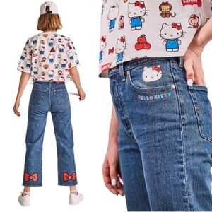 Levi’s x Hello Kitty Ribcage Straight Ankle Jeans size 24 NWT